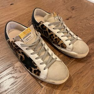 GOLDEN GOOSE Superstar Leopard Calf Hair Sneakers